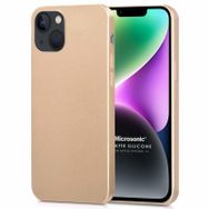 Microsonic iPhone 14 Matte Silikon Lacivert Cep Telefonu Kılıfı