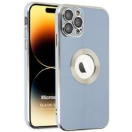 Microsonic iPhone 14 Pro Flash Stamp Lacivert Cep Telefonu Kılıfı