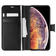 Microsonic iPhone XS Max Delux Leather Wallet Siyah Cep Telefonu Kılıfı