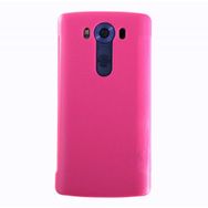 Microsonic LG V10 View Delux Kapaklı Akıllı Pembe Kılıf
