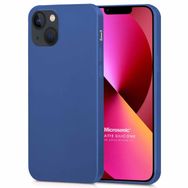 Microsonic Matte Silicone Apple iPhone 13 Lacivert Cep Telefon Kılıfı