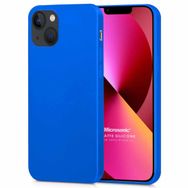 Microsonic Matte Silicone Apple iPhone 13 Mavi Cep Telefon Kılıfı