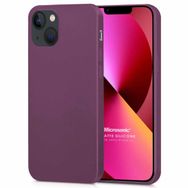 Microsonic Matte Silicone Apple iPhone 13 Mor Cep Telefon Kılıfı