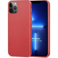 Microsonic Matte Silicone Apple iPhone 13 Pro Kırmızı Cep Telefon Kılıfı