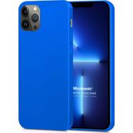 Microsonic Matte Silicone Apple iPhone 13 Pro Mavi Cep Telefon Kılıfı