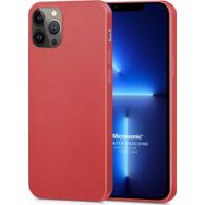 Microsonic Matte Silicone Apple iPhone 13 Pro Max Kırmızı Cep Telefon Kılıfı