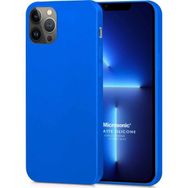 Microsonic Matte Silicone Apple iPhone 13 Pro Max Mavi Cep Telefon Kılıfı