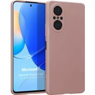 Microsonic Matte Silicone Huawei Nova 9 SE Rose Gold Cep Telefonu Kılıfı