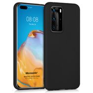 Microsonic Matte Silicone Huawei P40 Pro Siyah Kılıf