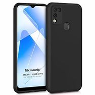 Microsonic Matte Silicone Infinix Hot 11 Play Siyah Cep Telefonu Kılıfı