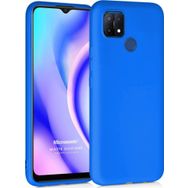 Microsonic Matte Silicone Oppo A15 Mavi Cep Telefonu Kılıfı