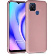 Microsonic Matte Silicone Oppo A15 Rose Gold Cep Telefonu Kılıfı