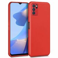 Microsonic Matte Silicone Oppo A16 Kırmızı Cep Telefonu Kılıfı