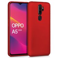 Microsonic Matte Silicone Oppo A5 2020 Kırmızı Cep Telefonu Kılıfı