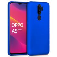 Microsonic Matte Silicone Oppo A5 2020 Mavi Cep Telefonu Kılıfı
