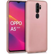 Microsonic Matte Silicone Oppo A5 2020 Rose Gold Cep Telefonu Kılıfı