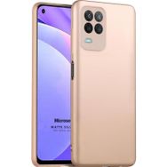 Microsonic Matte Silicone Oppo A54 4G Gold Cep Telefonu Kılıfı