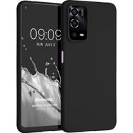 Microsonic Matte Silicone Oppo A55 4G Siyah Cep Telefonu Kılıfı