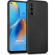 Microsonic Matte Silicone Oppo A74 4G Siyah Kılıf
