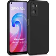 Microsonic Matte Silicone Oppo A76 Siyah Kılıf