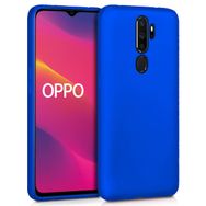 Microsonic Matte Silicone Oppo A9 2020 Mavi Cep Telefonu Kılıfı