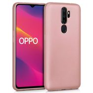 Microsonic Matte Silicone Oppo A9 2020 Rose Gold Cep Telefonu Kılıfı