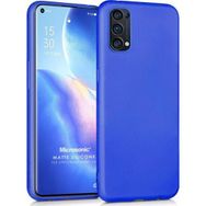 Microsonic Matte Silicone Oppo Reno 5 Pro 5G Mavi Cep Telefonu Kılıfı
