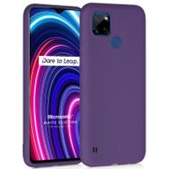 Microsonic Matte Silicone Realme C25Y Mor Cep Telefonu Kılıfı
