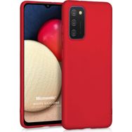 Microsonic Matte Silicone Samsung Galaxy A02S Kırmızı Kılıf