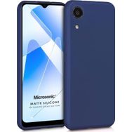 Microsonic Matte Silicone Samsung Galaxy A03 Core Lacivert Kılıf