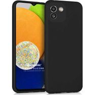 Microsonic Matte Silicone Samsung Galaxy A03 Siyah Kılıf