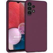 Microsonic Matte Silicone Samsung Galaxy A13 4G Mor Cep Telefonu Kılıfı