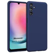 Microsonic Matte Silicone Samsung Galaxy A24 Lacivert Kılıf