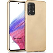 Microsonic Matte Silicone Samsung Galaxy A73 5G Gold Cep Telefonu Kılıfı