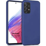 Microsonic Matte Silicone Samsung Galaxy A73 5G Lacivert Kılıf