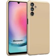 Microsonic Matte Silicone Samsung Galaxy M14 Gold Cep Telefonu Kılıfı