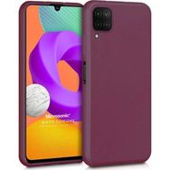 Microsonic Matte Silicone Samsung Galaxy M22 Mor Cep Telefonu Kılıfı