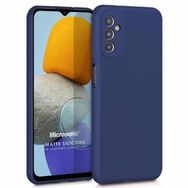 Microsonic Matte Silicone Samsung Galaxy M23 Lacivert Cep Telefonu Kılıfı