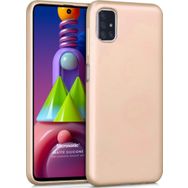 Microsonic Matte Silicone Samsung Galaxy M51 Gold Cep Telefonu Kılıfı