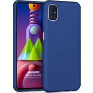Microsonic Matte Silicone Samsung Galaxy M51 Lacivert Cep Telefonu Kılıfı
