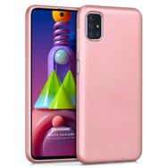 Microsonic Matte Silicone Samsung Galaxy M51 Rose Gold Cep Telefonu Kılıfı