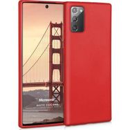 Microsonic Matte Silicone Samsung Galaxy Note 20 Kırmızı Cep Telefonu Kılıfı