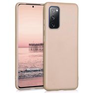 Microsonic Matte Silicone Samsung Galaxy S20 FE Gold Cep Telefonu Kılıfı