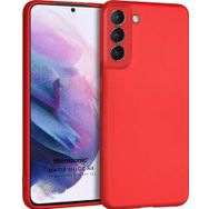 Microsonic Matte Silicone Samsung Galaxy S21 FE Kırmızı Cep Telefonu Kılıfı