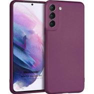 Microsonic Matte Silicone Samsung Galaxy S21 FE Mor Cep Telefonu Kılıfı