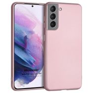 Microsonic Matte Silicone Samsung Galaxy S21 Rose Gold Cep Telefonu Kılıfı