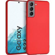 Microsonic Matte Silicone Samsung Galaxy S22 Kırmızı Cep Telefonu Kılıfı