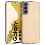 Microsonic Matte Silicone Samsung Galaxy S22 Plus Gold Cep Telefonu Kılıfı