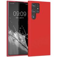 Microsonic Matte Silicone Samsung Galaxy S22 Ultra Kırmızı Kılıf
