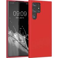 Microsonic Matte Silicone Samsung Galaxy S22 Ultra Kırmızı Kılıf